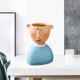 thumbnail image 5 of Lindo retrato de busto de cabeza humana, maceta, florero artístico Azul, 5 of 8