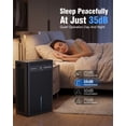 thumbnail image 5 of Homtronics 2 Pint Dehumidifier for Home, 100 oz Water Tank, Ultra-Quiet, Auto Shut-off, LED Display, 84H Timer, LED Light, Water Hose, Black, 5 of 9