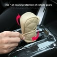 thumbnail image 6 of TACILIP Car Accessories, Leather Lattice Pattern Gear Knob Cover, Auto Car Knob Protective Sleeve Hoop & Loop Type, Gifts for Father, 6 of 6
