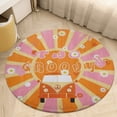 thumbnail image 6 of Two Groovy Round Carpet Circle Rug Outdoor Patio Area Rug Washable Large Area Rugs Hallway Room Decor Fitness Mats, 6 of 8