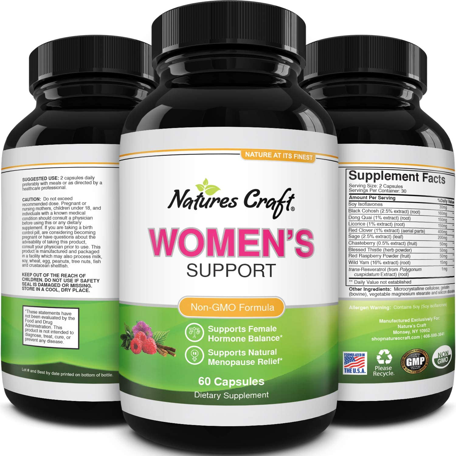 Natural Hormone Balance For Women Adrenal Support And Menopause Relief Black Cohosh Menopause