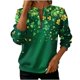 thumbnail image 3 of TaTaai Ladies St. Patrick's Day Graphic Loose Round Neck Sweatshirt Fashion Long Sleeve Casual Top Comfortable for Daily Home Office Streetwear Gift, 3 of 5