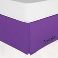 thumbnail image 1 of 16-Inch DropTwin XL Size 39" x 80" Purple Solid Bed Skirt Split Corner Pleated Style Easy Fit Easy Care 100% Egyptian Cotton 300 Thread Count, 1 of 5