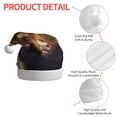 thumbnail image 4 of Fuzoiu Yak Print Santa Hat Christmas Hat for Adults,Santa Hats with Pompom, Unisex Xmas Holiday Hat for Christmas New Year Festive Party Supplies, 4 of 6
