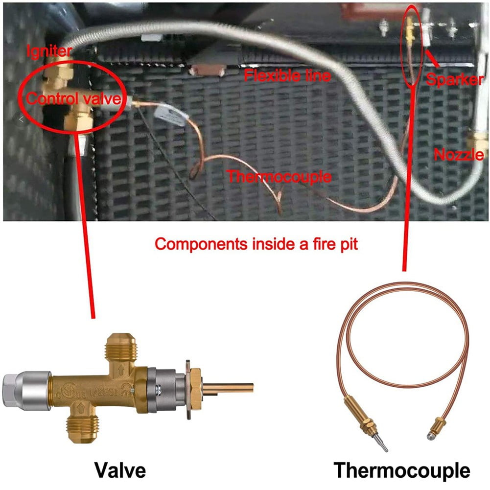 1 Set Valve Components Replace Gas Patio Heater Thermocouple Sensor & Dump Switch Main Control Valve For Barbecues And Ovens