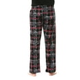 thumbnail image 3 of #followme Ultra Soft Fleece Men's Plaid Pajama Pants with Pockets (Black / Infrared, Large), 3 of 3
