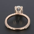 thumbnail image 3 of solitaire jewels 2.75CT Oval Moissanite Hidden Halo Engagement Ring For Women, 10K Rose Gold, 3 of 4