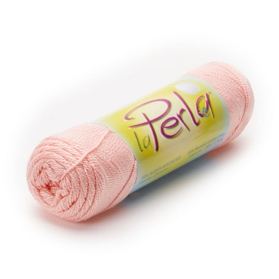 LA PERLA [50grs] by Omega - Perle Thread 100% Mercerized Cotton Thread ideal for Fine Crocheting - Color: 26 - Light Salmon 614