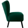 thumbnail image 4 of Velvet Chair With Solid Wood Frame And Dark Brown Legs For Home Decor Chic Accent Design Stained, 4 of 4