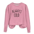 thumbnail image 5 of YWDJ Girls Crewneck Oversized Sweatshirt Kids Fashion Long Sleeve Pullover Tops 1-12 Years Pink 2-3T, 5 of 6