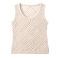 thumbnail image 3 of Womens Summer Crochet Tank Tops Knit Sleeveless Scoop Neck Sweater Vest Boho Hollow Out Cover Ups 2026 Fashion Outfits(White,XXL), 3 of 3
