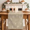 thumbnail image 2 of Table Runner 48 Inches Long for Kitchen Dining, Beige Floral Dresser Scarf Farmhouse, Dining Table Decorations for Wedding/Parties, Vintage Spring Botanical Flowers 13 x 48 In, 2 of 8
