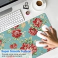 thumbnail image 4 of Long Mouse Pads for Desk,Pioneer Flower Floral Print Pattern Desk Mats on Top Of Desks, Desk Mouse Pad Extra Large with 3mm Non-Slip Base and Stitched Edge for Gaming,Office,Work,Home 31.5"x11.8", 4 of 6