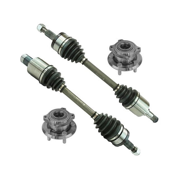 Axle and Wheel Hub Assembly Kit 4 Piece - Compatible with 2007 - 2019 Dodge Charger AWD 2008 2009 2010 2011 2012 2013 2014 2015 2016 2017 2018