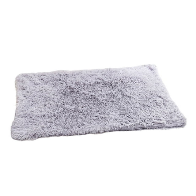 relayinert Soft And Comfortable Fluffy Pet Blanket For Dogs And Cats Wide Application Kitten Throw Blanket light grey M 1Set