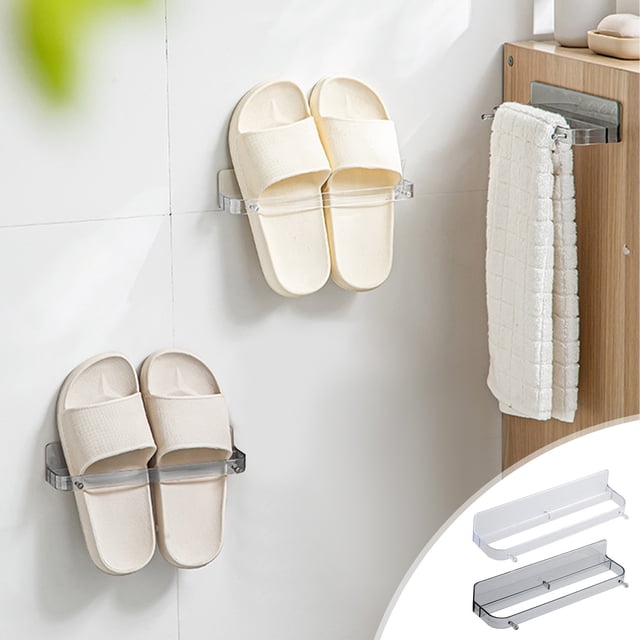 XWSHYW Estante de Baño Estante de Baño de Lujo para Zapatillas Sin Perforaciones Estantes para Puertas de Inodoro Artefactos de Almacenamiento