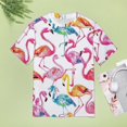thumbnail image 4 of Flamingo Pattern T Shirts Basic T-Shirt Short Sleeve Ladies Tee Shirt Summer Graphic Clothing, 4 of 6