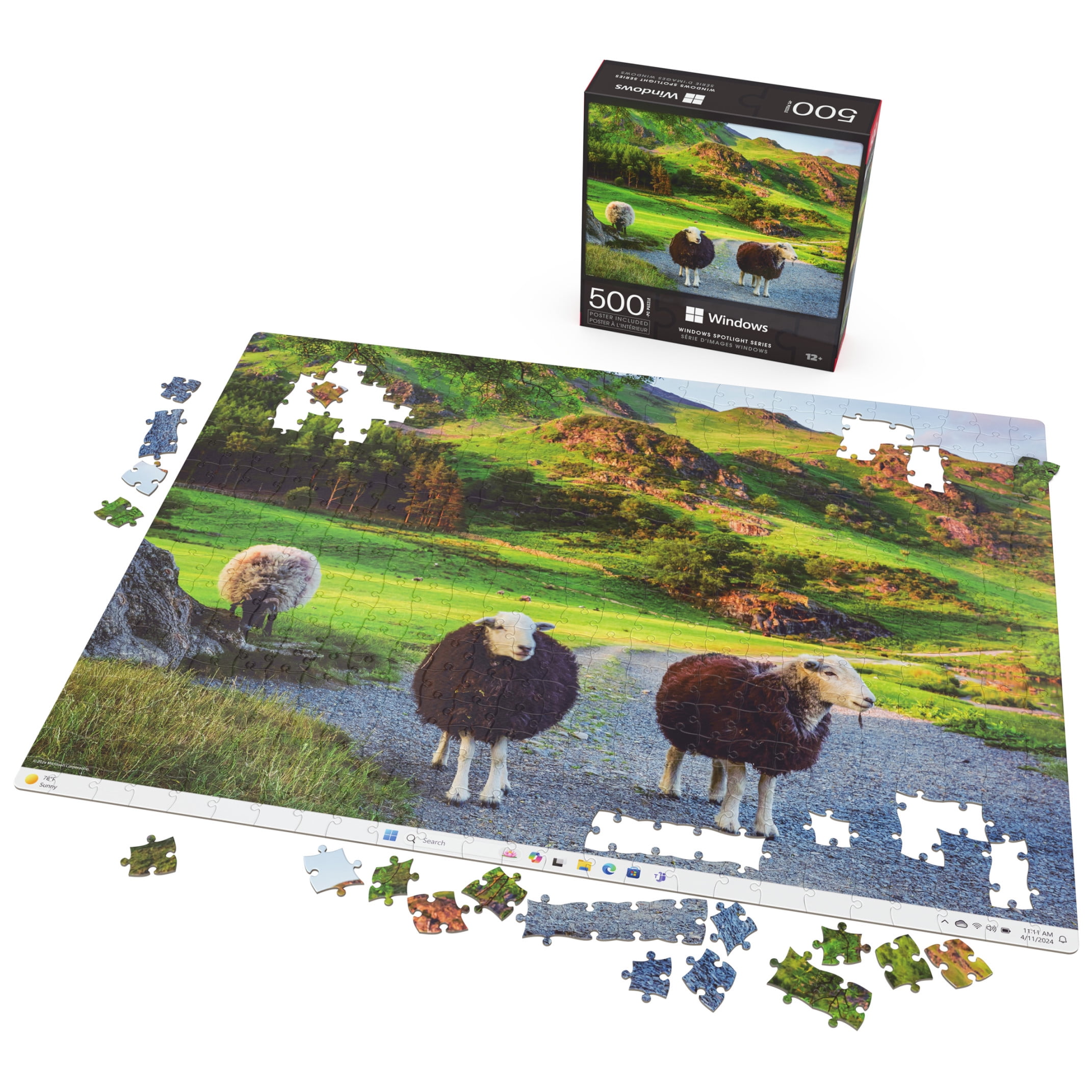 Spin Master Games, Microsoft Windows 500-Piece Jigsaw Puzzle and Poster, for Ages 8 and up