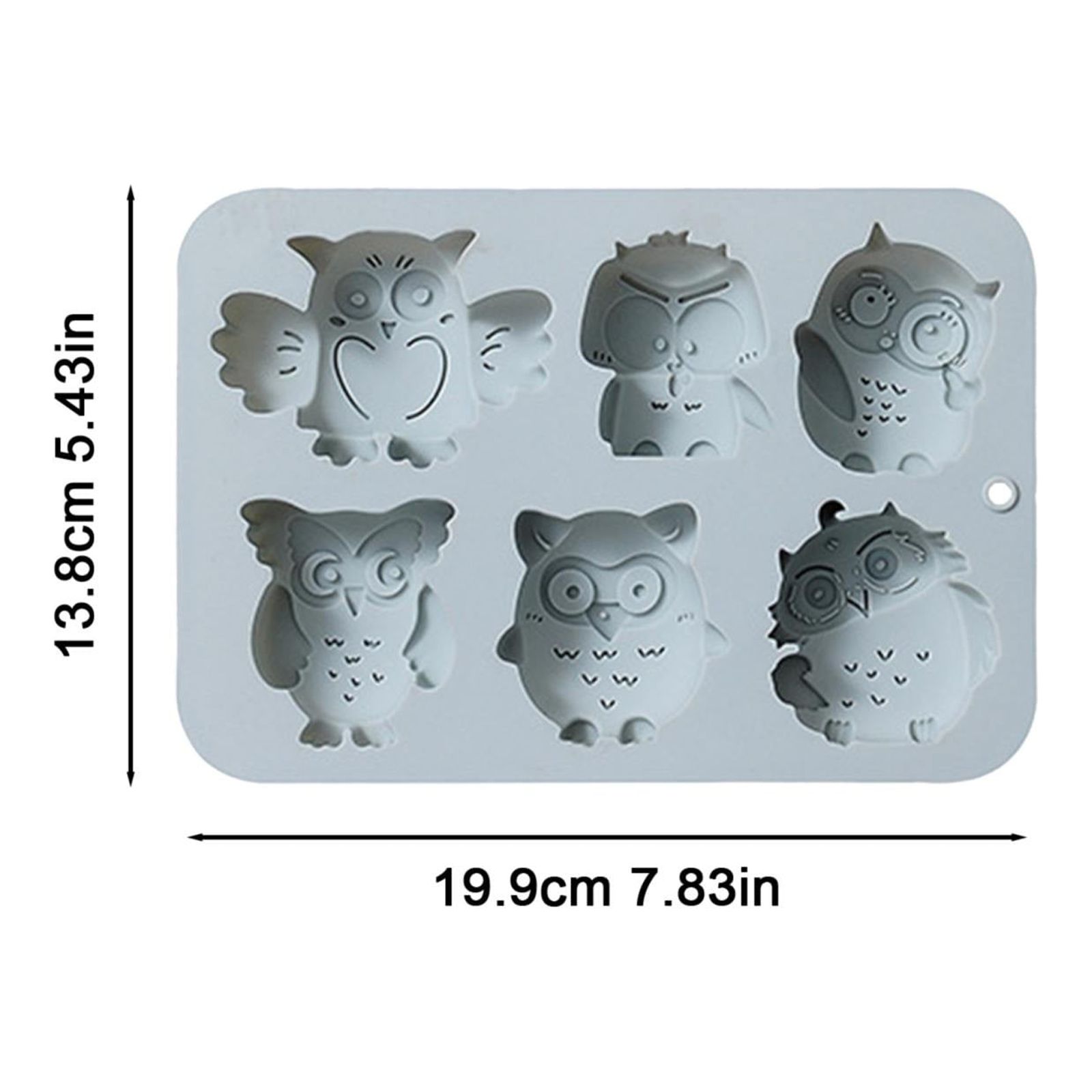 Xunrui Cake Moulds Silicone 6 Even Different Owl Baking Tools Chocolate 