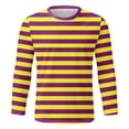 thumbnail image 4 of Afdoent Mens Long Sleeve T-Shirt Striped Crew Neck T Shirt Casual Lightweight T-Shirt For Everyday Comfort For Everyday Wear, 4 of 5