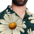 thumbnail image 5 of Daisy Men's Spread Collar Tops, Casual Button Down Shirts for Summer Beach, Printed Short Sleeve Shirts - Unisex, 5 of 6