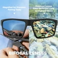 thumbnail image 3 of KastKing Waccamaw Polarized Bifocal Sunglasses, x1.5 Magnifications, Wrap Around Sport Reader Sunglasses for Men, 3 of 9