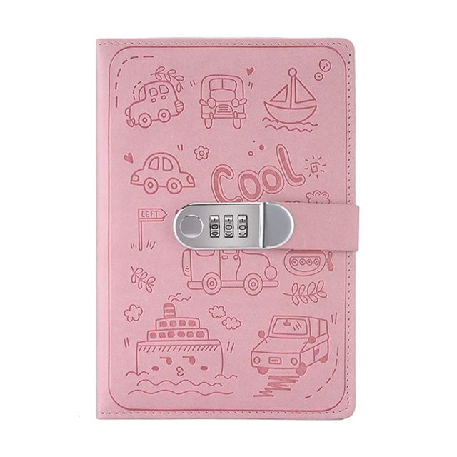 Diario con cerradura A5 Macarena Organizador para cumpleaños negocios viajes oficina niños Rosa