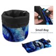 thumbnail image 4 of PhooArto Drawstring Cosmetic Bag, Barrel Shaped Portable Travel Makeup Bags, Blue Galaxy Butterflies Sloth Large Capacity Waterproof Multifunctional Bucket Toiletry Bag, 4 of 6
