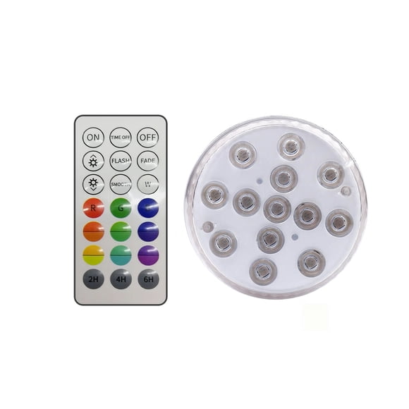 Yeacher Submersible LED Lights with Wireless Remote, Waterproof Underwater Led Lights Battery Operated Decoration Light for Aquarium, Pond, Pool, Garden, Wedding, Party