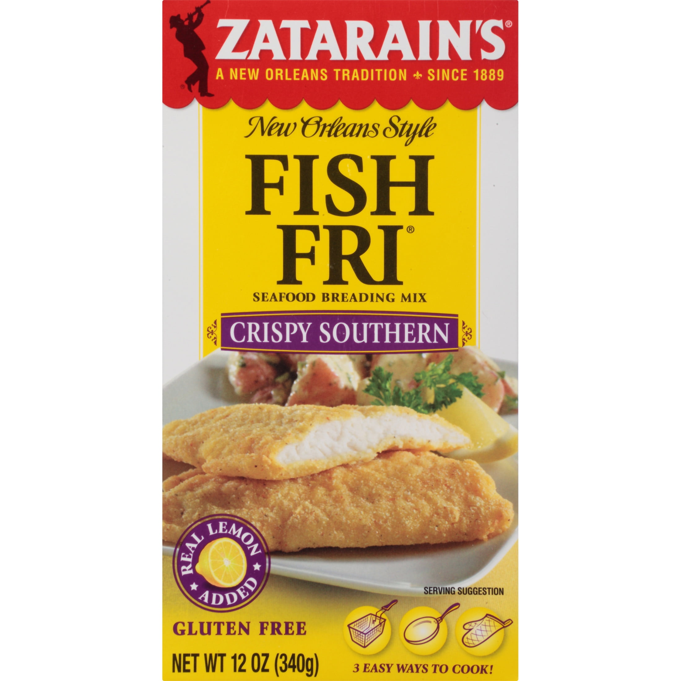 Zatarain's Gluten Free Crispy Southern Fish Fry, 12 oz Box