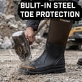 thumbnail image 6 of GIEESHIELD Men's Rubber Work Boots with Steel Toe & Shank, Waterproof & Anti-Slip, 6mm Neoprene, Durable Brown Rubber Boot for Construction, Farming, Manufacturing, Sizes 10, 6 of 7
