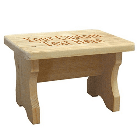 Retro Chair With Step Stool - Hat Shark Customized Small Wooden Stool with Custom Name 3D Laser Engraved Personalized Gift Step stool Kids Child Chair