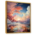thumbnail image 2 of Designart "Dusk Clouds Fluid Ink View VI" Clouds Floater Framed Canvas Art Print, 2 of 5
