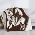 thumbnail image 3 of Fotbe Vintage Husky Dog Manta de Franela con Estampado, Manta Ultrasuave para Cama, Sofá, Auto, Hipoalergénica y Antibolitas-40"x30", 3 of 6