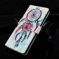 thumbnail image 5 of Huawei P Étui Intelligent Premium en Cuir PU Étui à Rabat Design Créatif 3D Couverture Protectrice Support Portefeuille Compatible pour Huawei P Smart 2018 YB Double Campanula, 5 of 5
