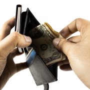 Men PARLIAMENT WALLET Genuine Leather Slim Credit Card Holder with RFID Blocking
