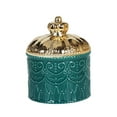 thumbnail image 1 of Organiseur de Bijoux Rond avec Couvercle Porte-Bijoux Réservoir de Stockage pour Vert, 1 of 9
