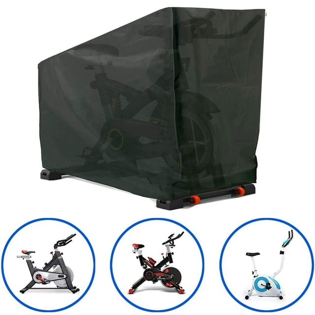 OPTUTUS Funda Impermeable para Bicicleta de Ejercicio – Funda para Polvo de Bicicleta Fija de Interior para Peloton, NordicTrack, 48 x 23 x 45/56 Pulgadas, Resistente a los Rayos UV y Duradera para B