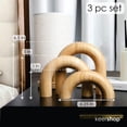 thumbnail image 4 of Home Decor Accents, Aesthetic Shelf Decor, Coffee Table Books Decor, Bookshelf Neutral Decor, Japandi Modern Decorative Object, Entryway Table Decor, Boho Living Room Decor (Natural 3pc Set Arches), 4 of 6