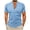 Light Blue, variant on ZCFZJW Mens Short Sleeve Guayabera Shirts Linen Cotton 1/4 Button up Henley Shirts Mexican Embroidered Cuban Wedding Shirt Summer Beach Tops Khaki XL