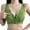Green, variant on Arlun Embossed Jacquard Front Closure Bras Comfortable No Underwire Front Snap Bralettes for Seniors Plus Size Solid Color Full Coverage Supportive Bras for Older Purple XL