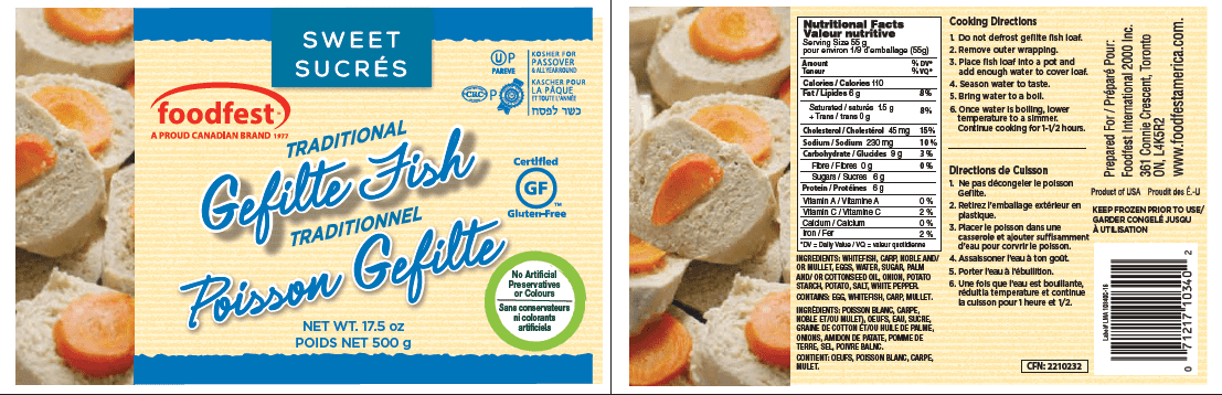 Foodfest Gefilte fish roll sucré KPY 500g Gefilte fish roll sucré KPY