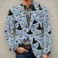 thumbnail image 2 of LTTVQM Mens Warm Relaxed Multi Shade Corduroy Sport Blazer Functional Pockets Single Breasted Notched Lapel Suit Halloween Daily Street Office Outerwear Sky Blue 2XL, 2 of 6