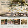 thumbnail image 6 of Round Outdoor Tablecloth with Umbrella Hole and Zipper, Sunflower Tablecloth with Elastic Waterproof, Summer Botanical Farmhouse Floral Elegant Patio Table Covers for 45" - 54" Picnic Pool Tables, 6 of 9
