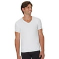 thumbnail image 2 of Men's Hanes UBT2W4 Ultimate Comfortblend V-Neck T-Shirts - 4 Pack (White XL), 2 of 4
