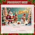 thumbnail image 2 of Colorful Merry Christmas Banner Golden Stars Christmas Display Festive Decor Cartoon Characters Xmas Backdrop for Christmas Party Holiday Celebration Indoor Decoration, 2 of 9