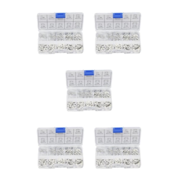 Sidaley 120 uds/set de circlips de tipo E de amplio rango de aplicación para varios proyectos y Kit de reparaciones Circlip 120 Uds Type2 NO2