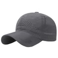 thumbnail image 2 of Xijirk Baseball Cap Perforated Breathable Curved Brim Sport Hat for Running Outdoor Daily Wear,GY1,One Size, 2 of 3