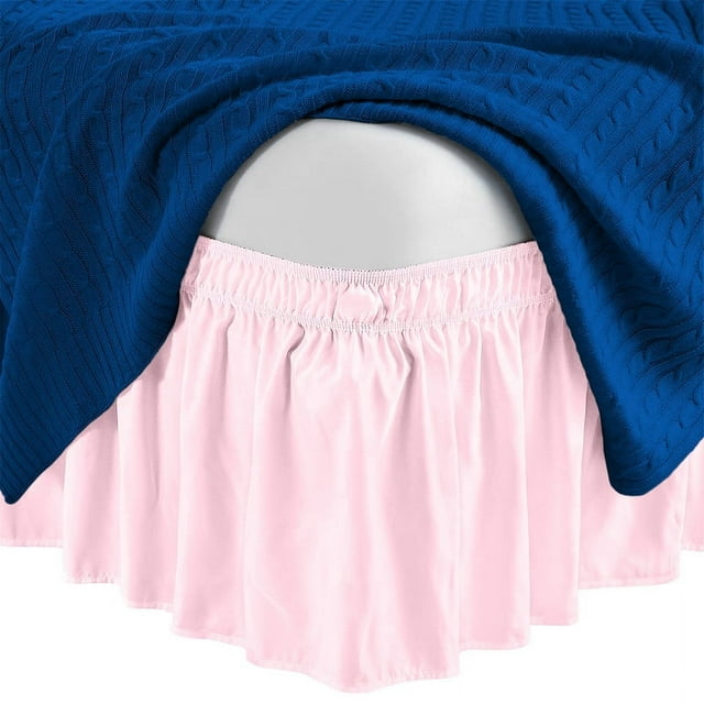 Jupe de Lit 18 Pouces Pouces / Style Enveloppant Taille TG / Microfibre / Rose