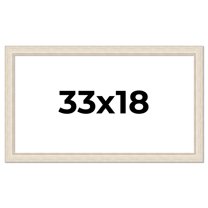 33x18 Frame White Real Wood Picture Frame Width 1.75 inches | Interior Frame Depth 0.5 inches |